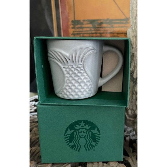 Starbucks 3oz Demitasse Espresso Cup Siren Mermaid Tail with box  NWT 2016 - Picture 3 of 3